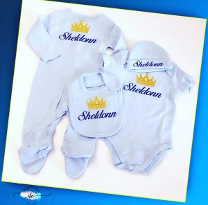 Ensemble 5 pièces bleu ciel