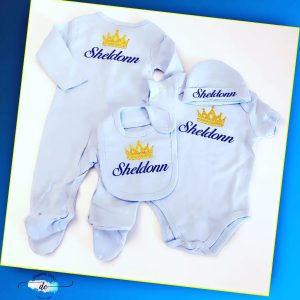 Ensemble 5 pièces bleu ciel